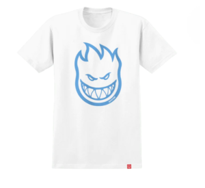 spitfire bighead white/light blue youth tee