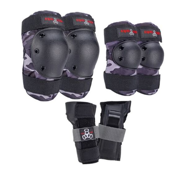 Triple 8 Junior Charcoal Camo Tri Pack