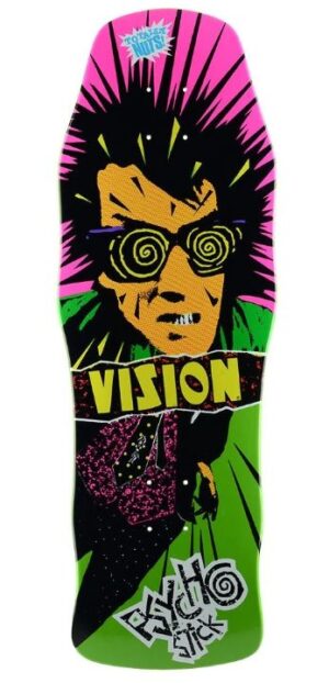 Vision Original Psycho Stick Lime 10" Reissue Deck