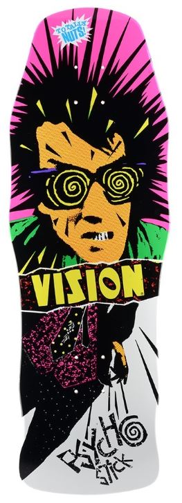 Vision Original Psycho Stick White 10" Reissue Deck