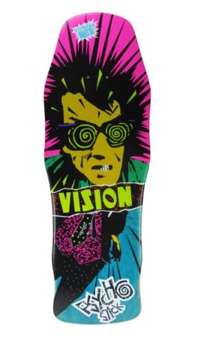 Vision Original Psycho Stick Turquoise Stain 10 Reissue Skateboard Deck