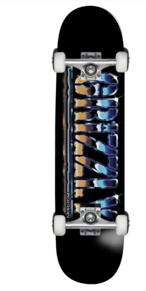 Grizzly Sittin On Chrome 7.75 Skateboard Complete
