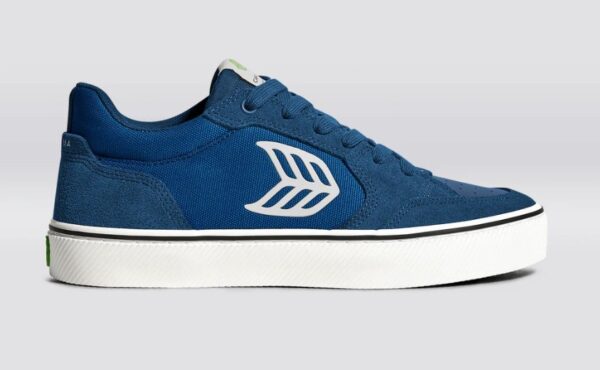 Cariuma Vallely Pro Mystery Blue Suede & Cordura Logo Shoes