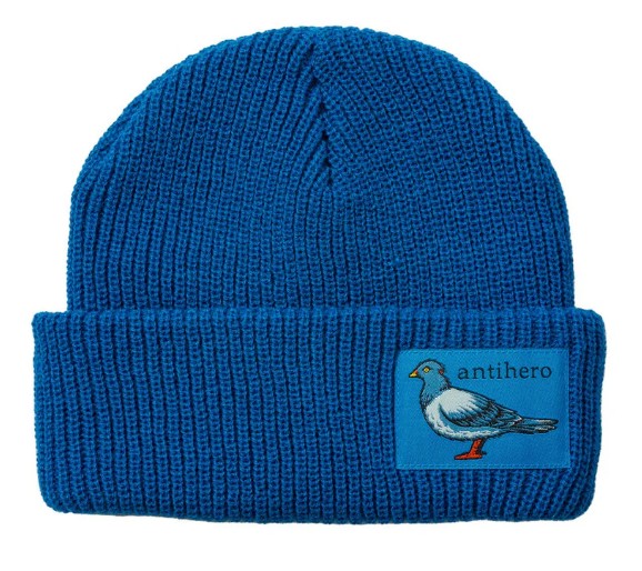 Anti Hero Lil Pigeon Label Blue Cuff Beanie