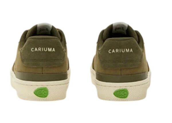 Cariuma Luan Pro Olive Green Suede Ivory Logo Burnt Olive Shoes