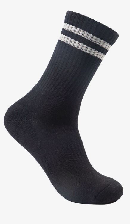 Globe Singles Black/Grey Stripe Crew Socks