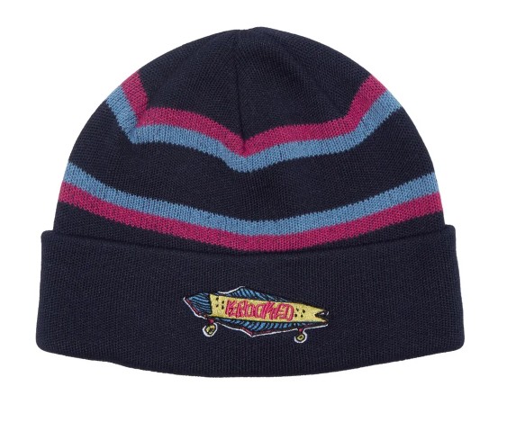 Krooked Bored Navy Cuff Beanie