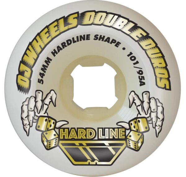OJ Double Duro Hardline White 54mm x 99a/95a Skateboard Wheels