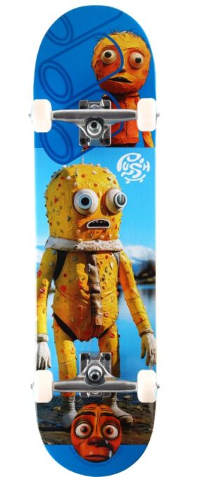 Push Yellow Man Peek Over 8.25 Skateboard Complete