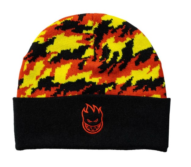 Spitfire Bighead Flame Black/Red Beanie