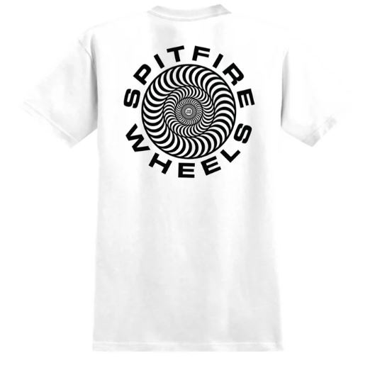 Spitfire Classic 87 Swirl Fill White/Black Tee