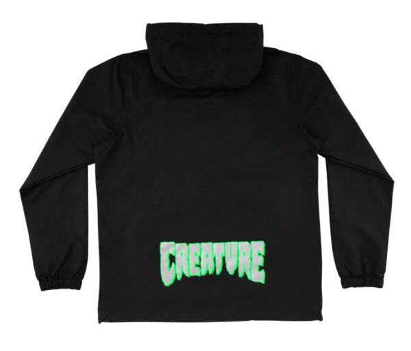 Creature Patent Black Windbreaker Jacket