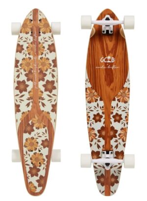 Gold Coast Longboards Ocean Bloom Nordic Drifter Collection Kicktail Longboard Skateboard