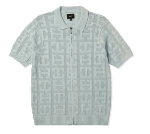 HUF Monogram Jacquard Sky Zip Sweater
