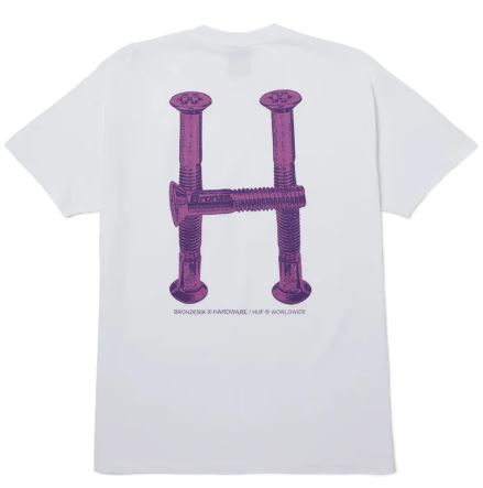 HUF x Bronze 56K H Bolts White Tee
