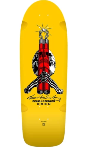 Powell Peralta Bruce Lee Skull & Nunchucks 10 Skateboard Deck