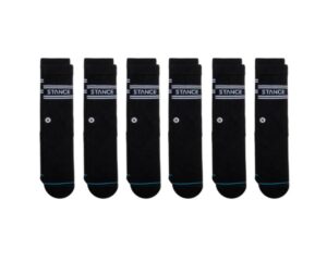 Stance Basic Black Crew Socks - 6 Pack