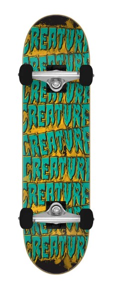 Creature Logo Spill Mini 7.75 Skateboard Complete