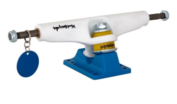 Independent Mark Gonzalez Stage 4 Flat White Blue 151 Skateboard Trucks