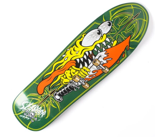 Santa Cruz Meek Green Pinstripe Slasher 9.23 Skateboard Deck