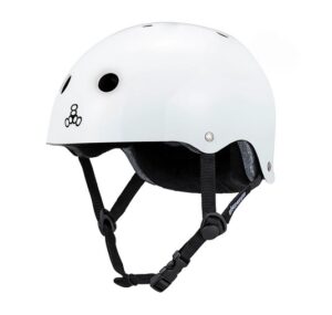 Triple 8 Deep Cover White Glossy Helmet