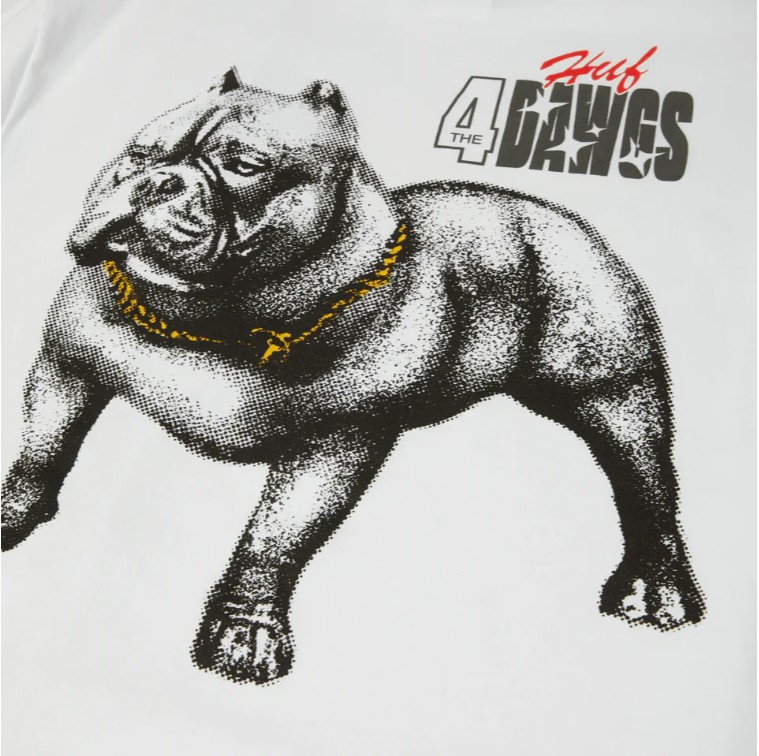 HUF 4 The Dawgs White Tee