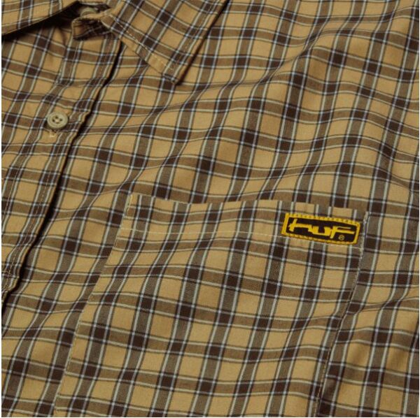 HUF Stretch Micro Plaid Clay Shirt