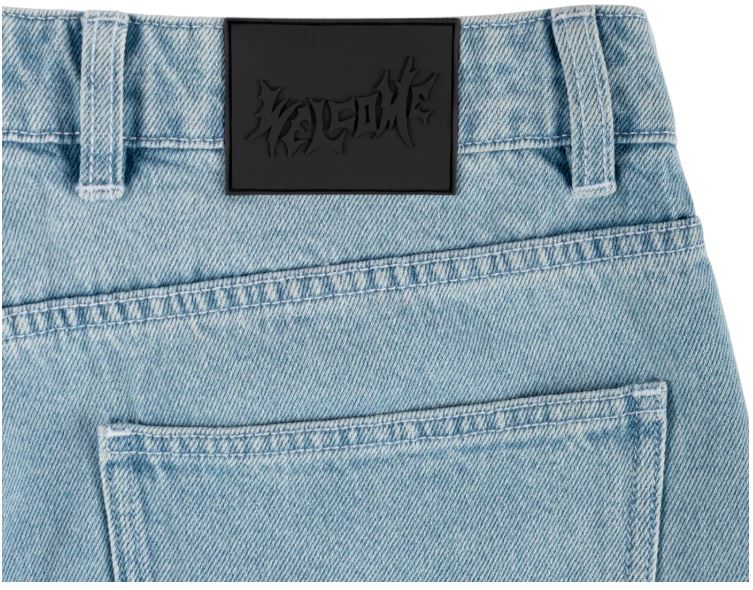 Welcome Linger Washed Baggy Denim Shorts