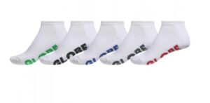 Globe Stealth White Ankle Socks - 5 Pack