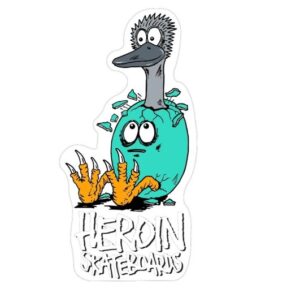 Heroin Emu Egg Sticker