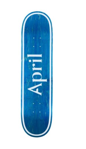 April OG Logo Blue Invert Mini 7.5 Skateboard Deck