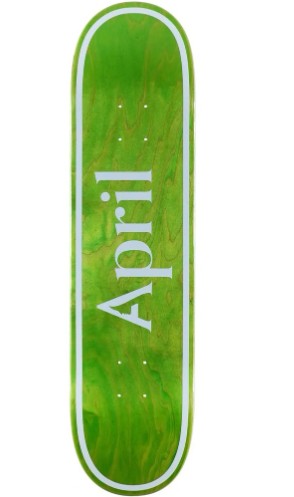 April OG Logo Green Invert 8.25 Skateboard Deck