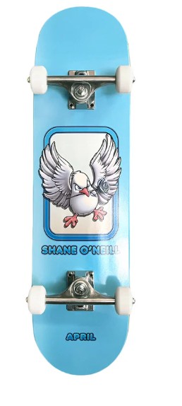 April Shane O'Neill Dove Mini 7.75 Skateboard Complete