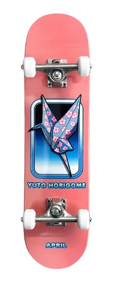 April Yuto Horigome Origami Mini 7.25 Skateboard Complete