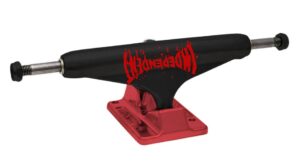 Independent Splatter Span Black/Ano Red Stage 11 Skateboard Trucks