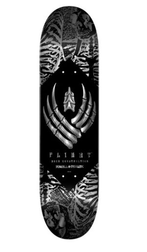 Powell Peralta Flight Skeleton Foil Silver 8.25 Shape 243 Deck
