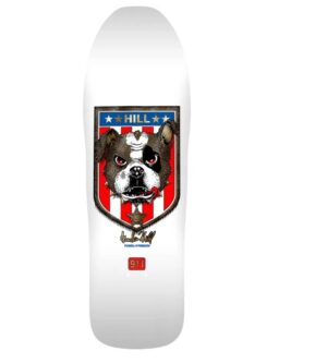Powell Peralta Frankie Hill Bulldog White/Gold Foil 10 Skateboard Deck