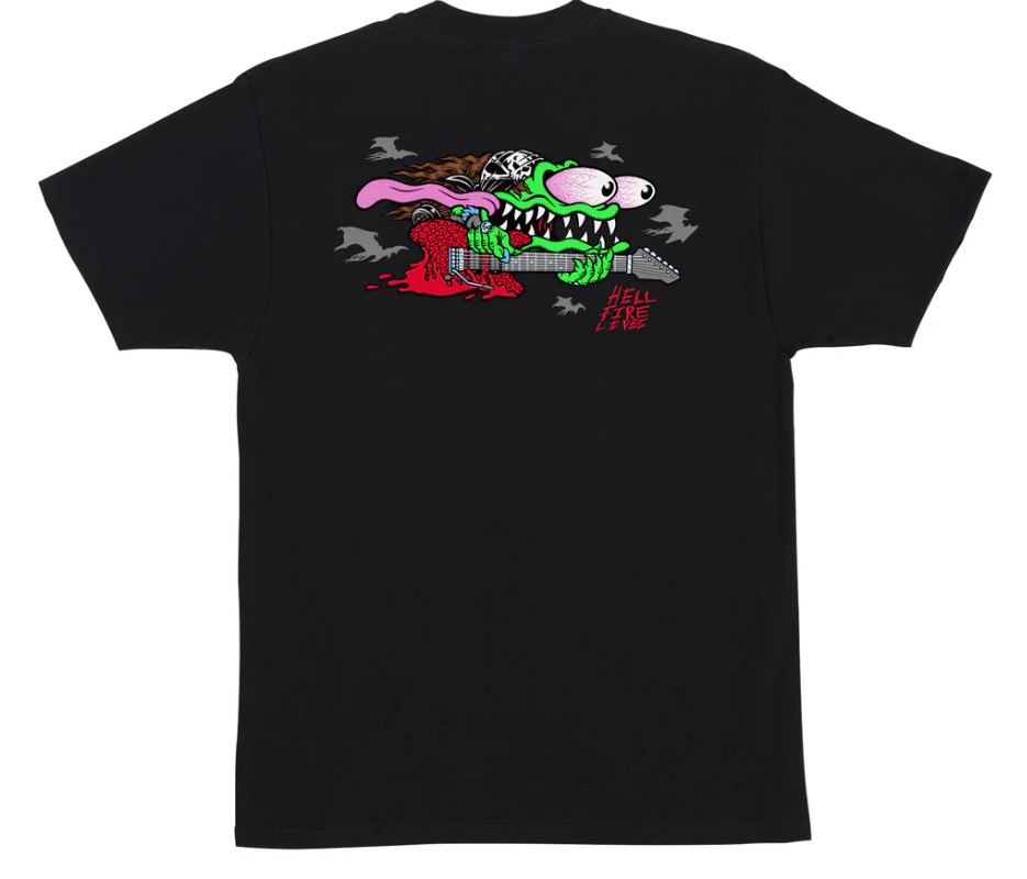 Santa Cruz X Stranger Things Eddie Slasher Black Tee