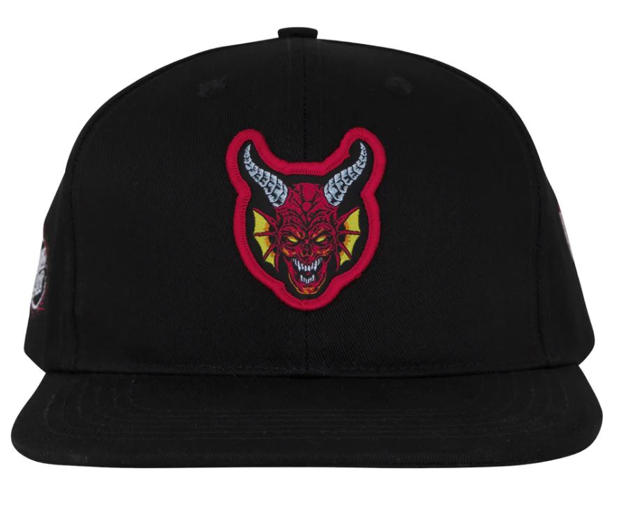 Santa Cruz X Stranger Things Hellfire Black Snapback Hat