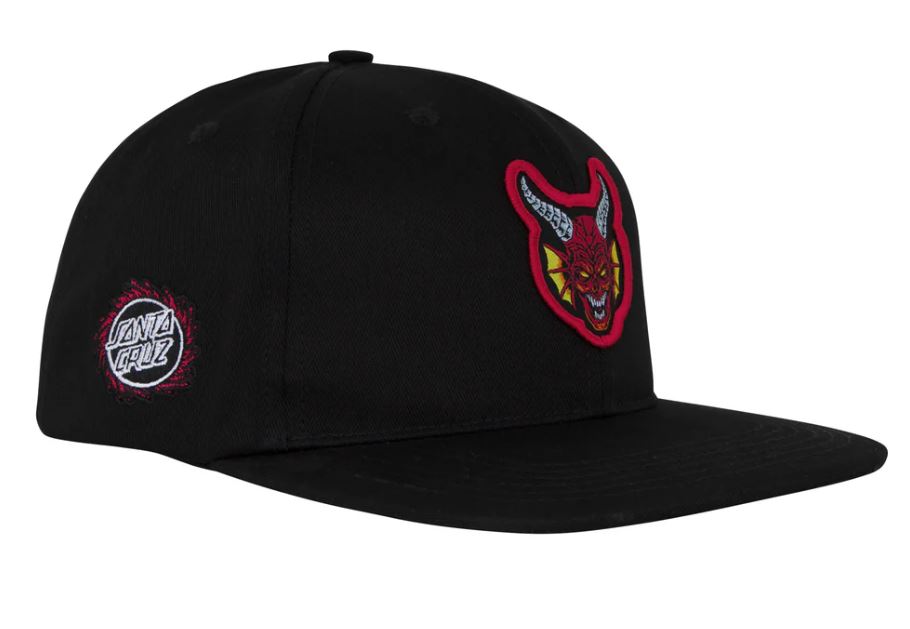 Santa Cruz X Stranger Things Hellfire Black Snapback Hat
