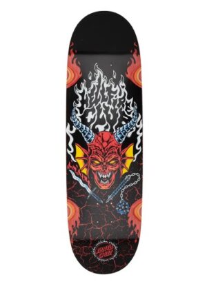 Santa Cruz x Stranger Things Hellfire Club Flames 9.0 Skateboard Deck