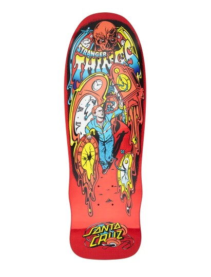 Santa Cruz x Stranger Things Max Melting Clock 9.7 Skateboard Deck