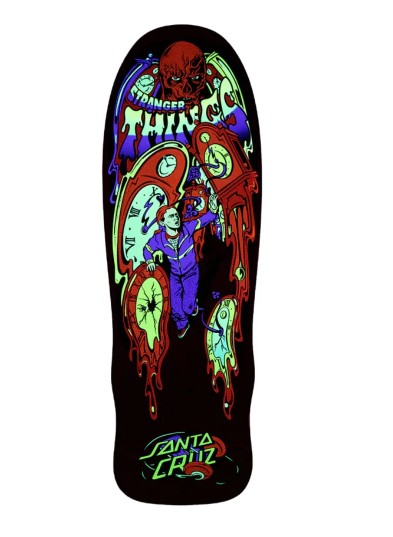 Santa Cruz x Stranger Things Max Melting Clock 9.7 Skateboard Deck