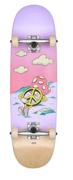 Globe Kids Grip 95 Mini Wide Peace Man 8.25 Skateboard Complete