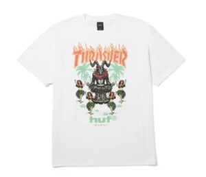 HUF x Thrasher Goat Luau White Tee