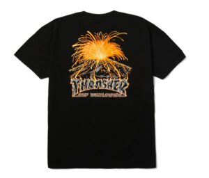 HUF x Thrasher Meltdown Black Tee