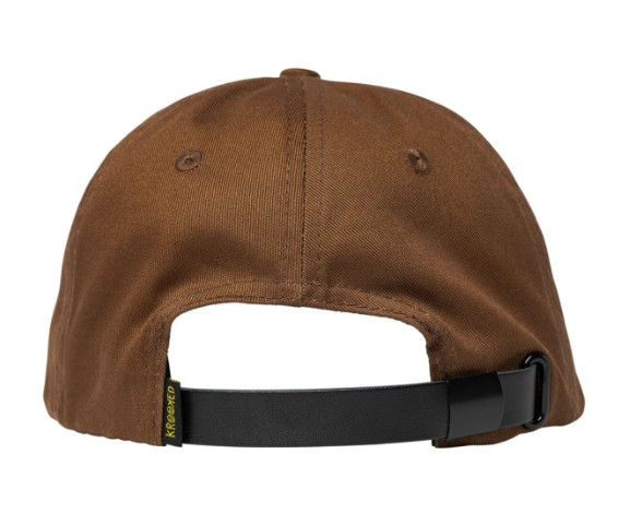 Krooked Double OK Script Brown Strapback Hat