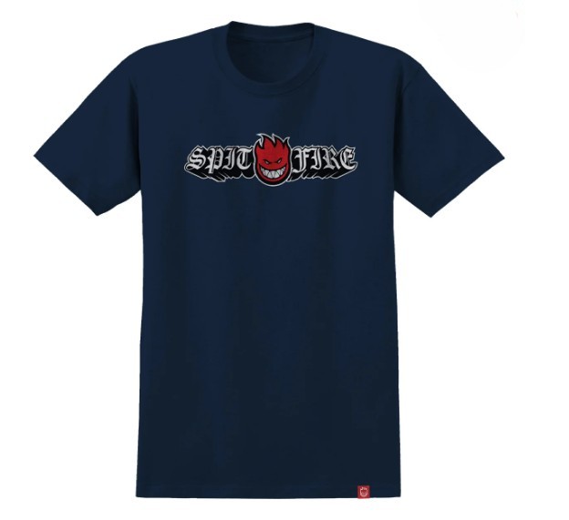 Spitfire Old E Drop Bighead Navy Tee