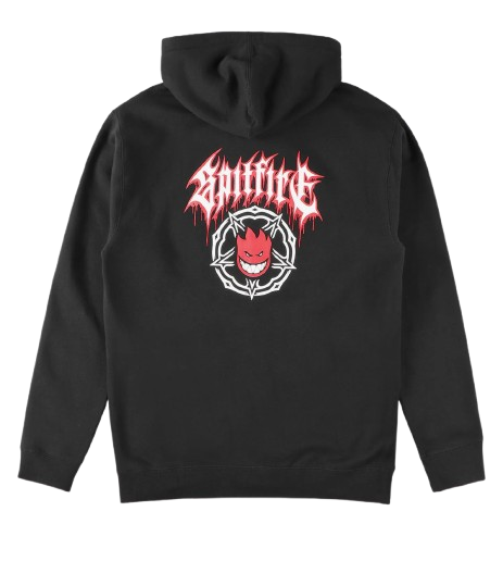 Spitfire Pentagram Drip Black Red Zip Hoodie