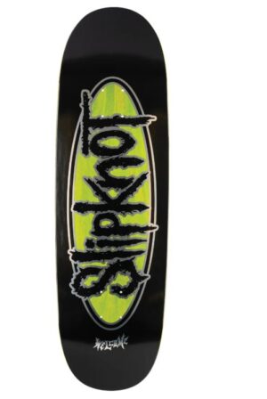 Welcome X Slipknot Oval Logo On Bollins 2 Black Green 9.5 Skateboard Deck